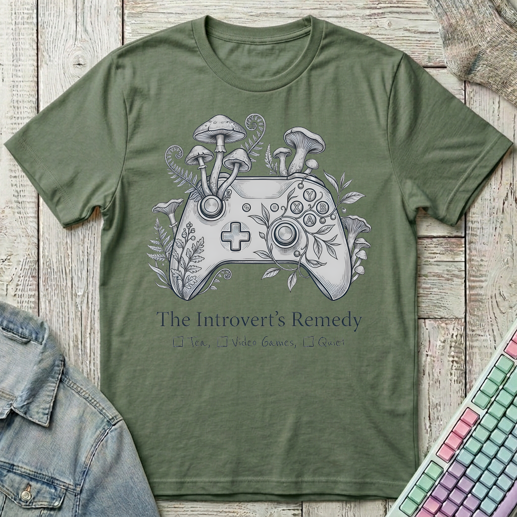 Introvert Remedy T-Shirt - Introvert Remedy_military_green