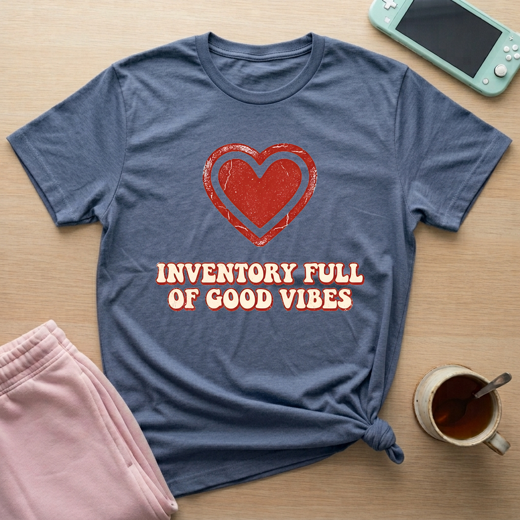 Inventory Full of Good Vibes T-Shirt - Inventory Full of Good Vibes_heather_indigo
