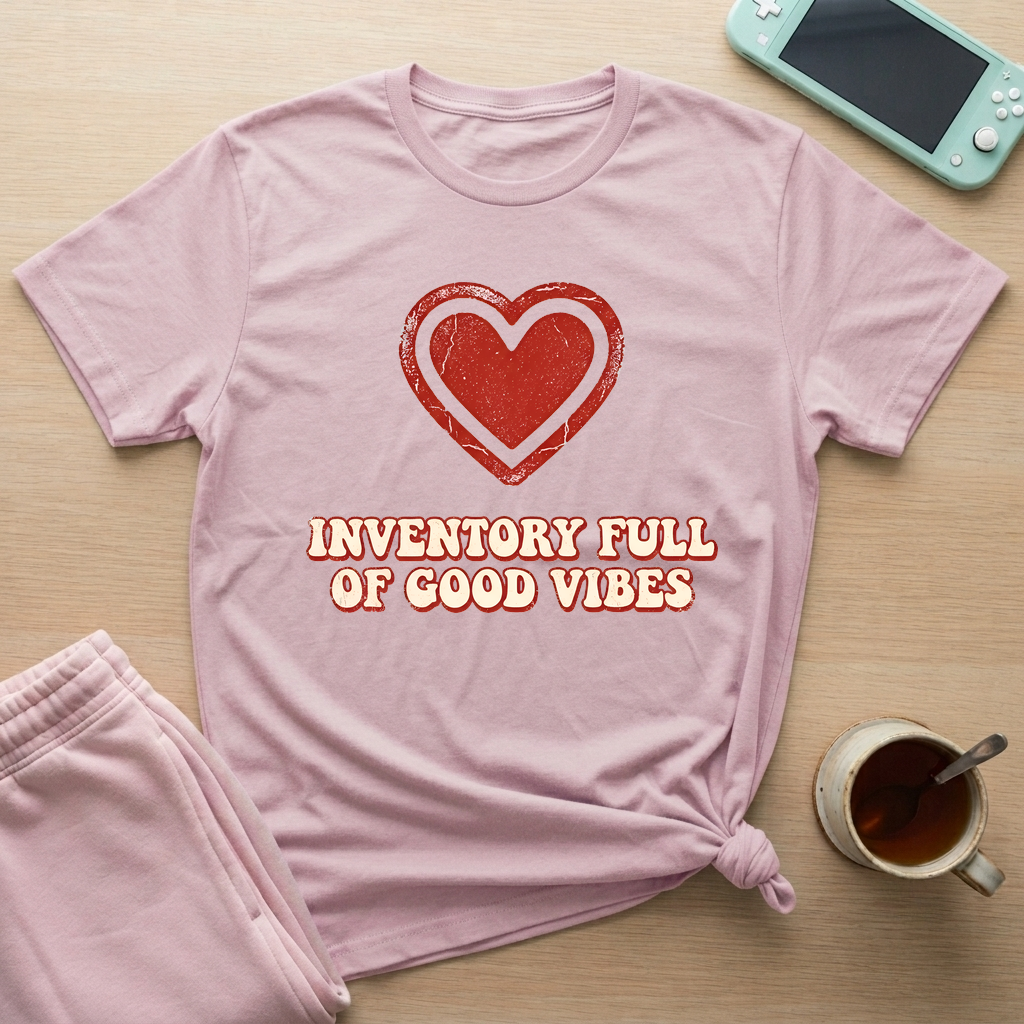 Inventory Full of Good Vibes T-Shirt - Inventory Full of Good Vibes_light_pink