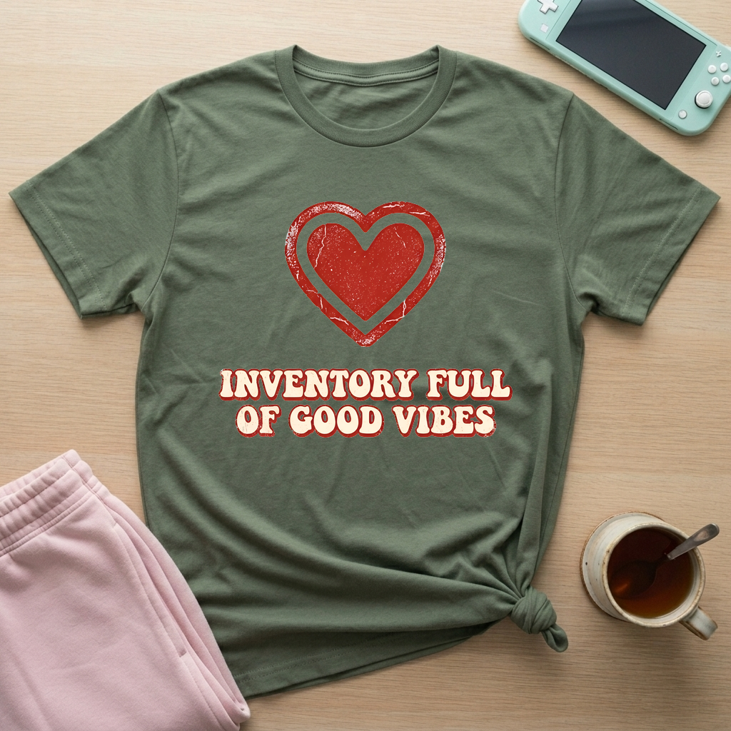 Inventory Full of Good Vibes T-Shirt - Inventory Full of Good Vibes_military_green
