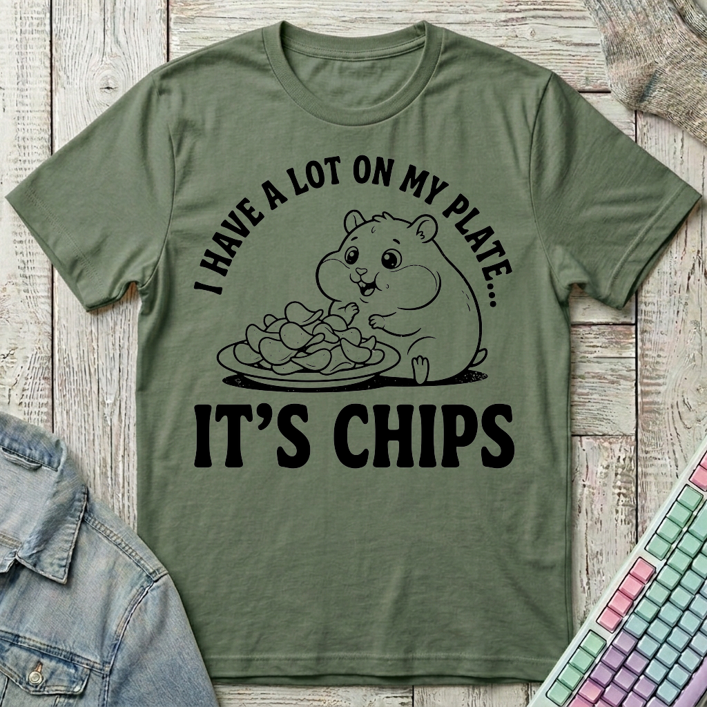 It's Chips T-Shirt - It's Chips_military_green