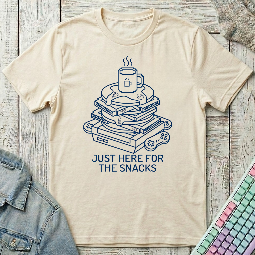 Just Here For The Snacks T-Shirt - Just Here For The Snacks_natural