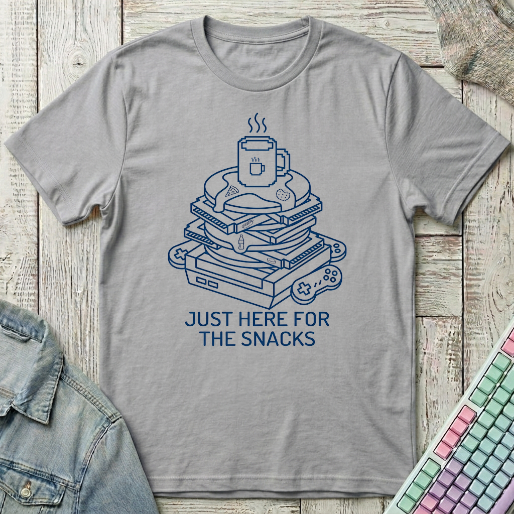 Just Here For The Snacks T-Shirt - Just Here For The Snacks_sport_grey