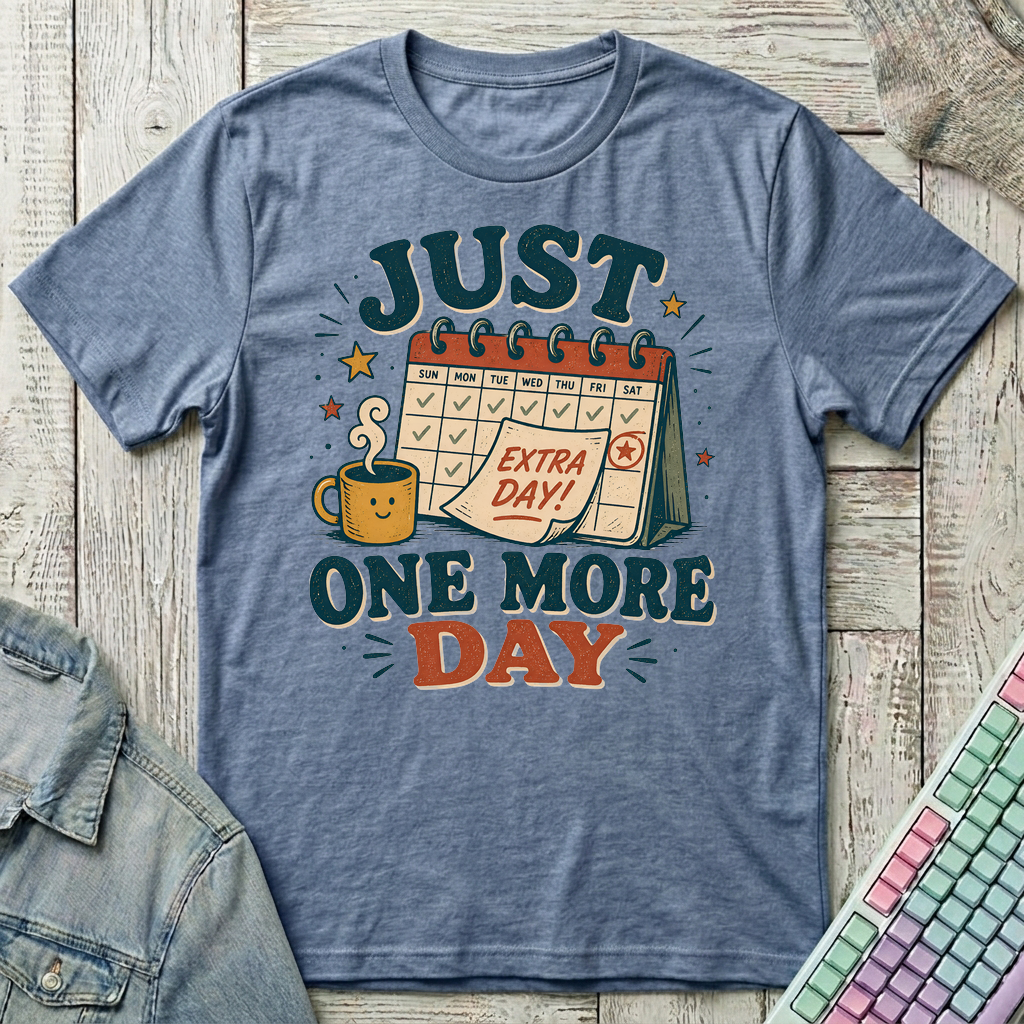 Just One More Day T-Shirt - Just One More Day_heather_indigo