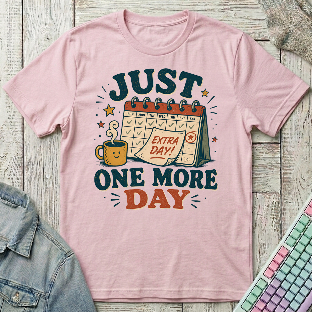 Just One More Day T-Shirt - Just One More Day_light_pink