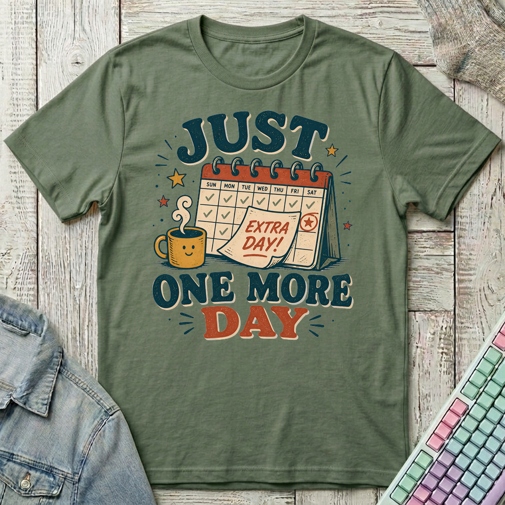 Just One More Day T-Shirt - Just One More Day_military_green