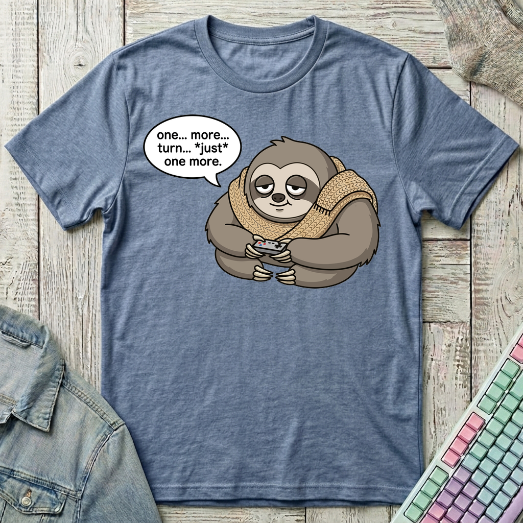 Just One More Turn T-Shirt - Just One More Turn_heather_indigo