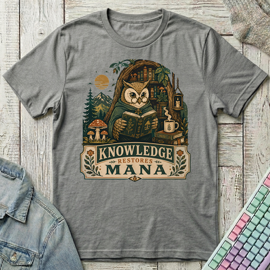 Knowledge Restore Mana T-Shirt - Knowledge Restore Mana_graphite_heather
