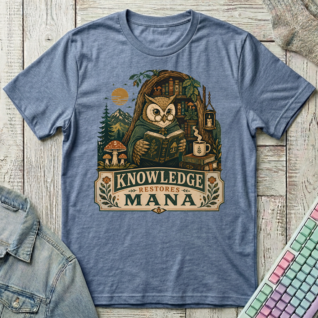 Knowledge Restore Mana T-Shirt - Knowledge Restore Mana_heather_indigo