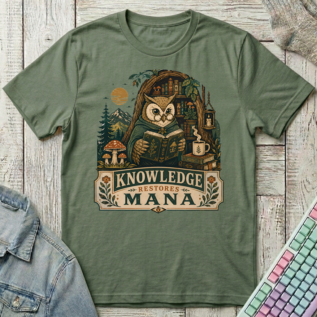 Knowledge Restore Mana T-Shirt - Knowledge Restore Mana_military_green