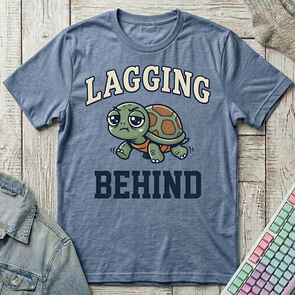 Lagging Behind T-Shirt - Lagging Behind_heather_indigo