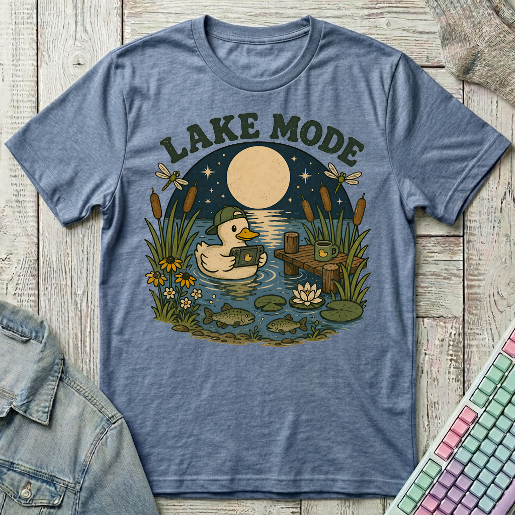 Lake Mode T-Shirt - Lake Mode_heather_indigo