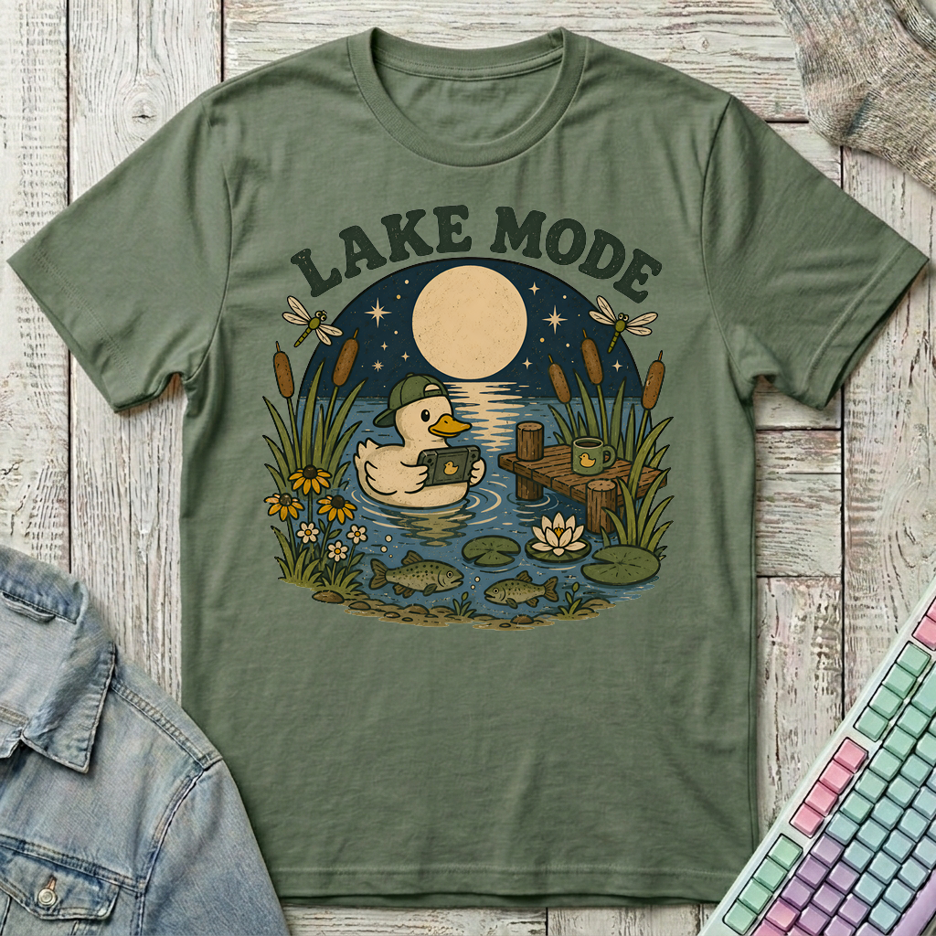 Lake Mode T-Shirt - Lake Mode_military_green