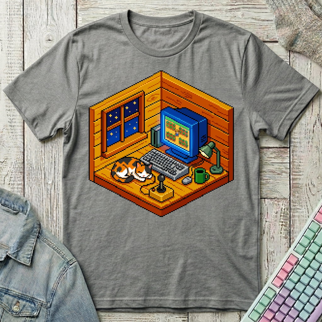 Late Night Farm Mode T-Shirt - Late Night Farm Mode_graphite_heather