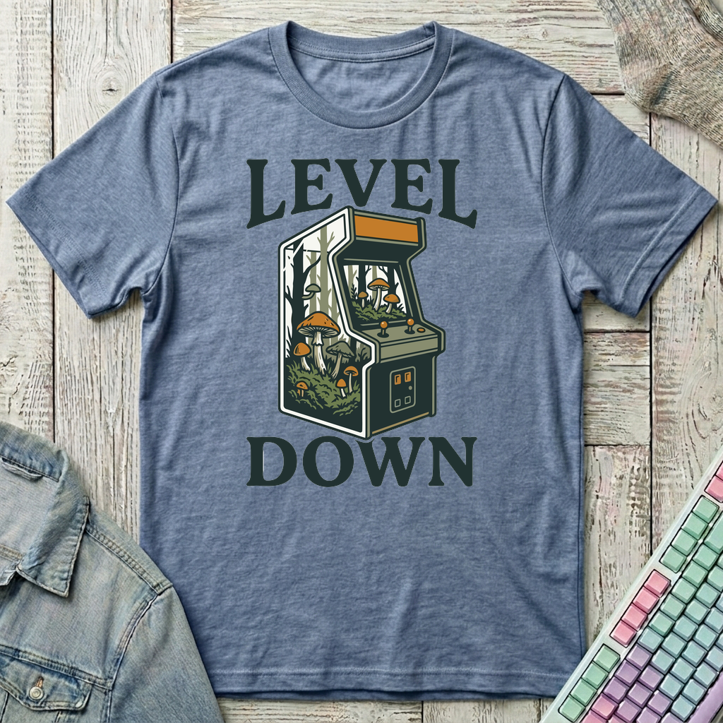 Level Down T-Shirt - Level Down_heather_indigo