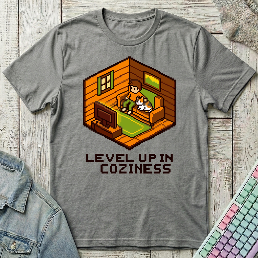 Level Up in Coziness T-Shirt - Level Up in Coziness_graphite_heather