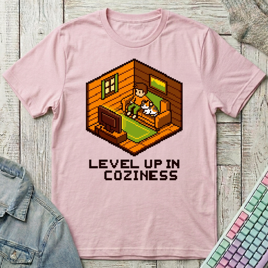 Level Up in Coziness T-Shirt - Level Up in Coziness_light_pink