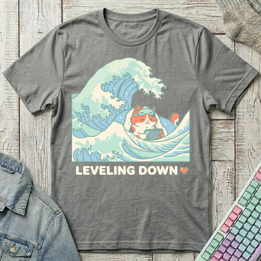 Leveling Down T-Shirt - Leveling Down_graphite_heather