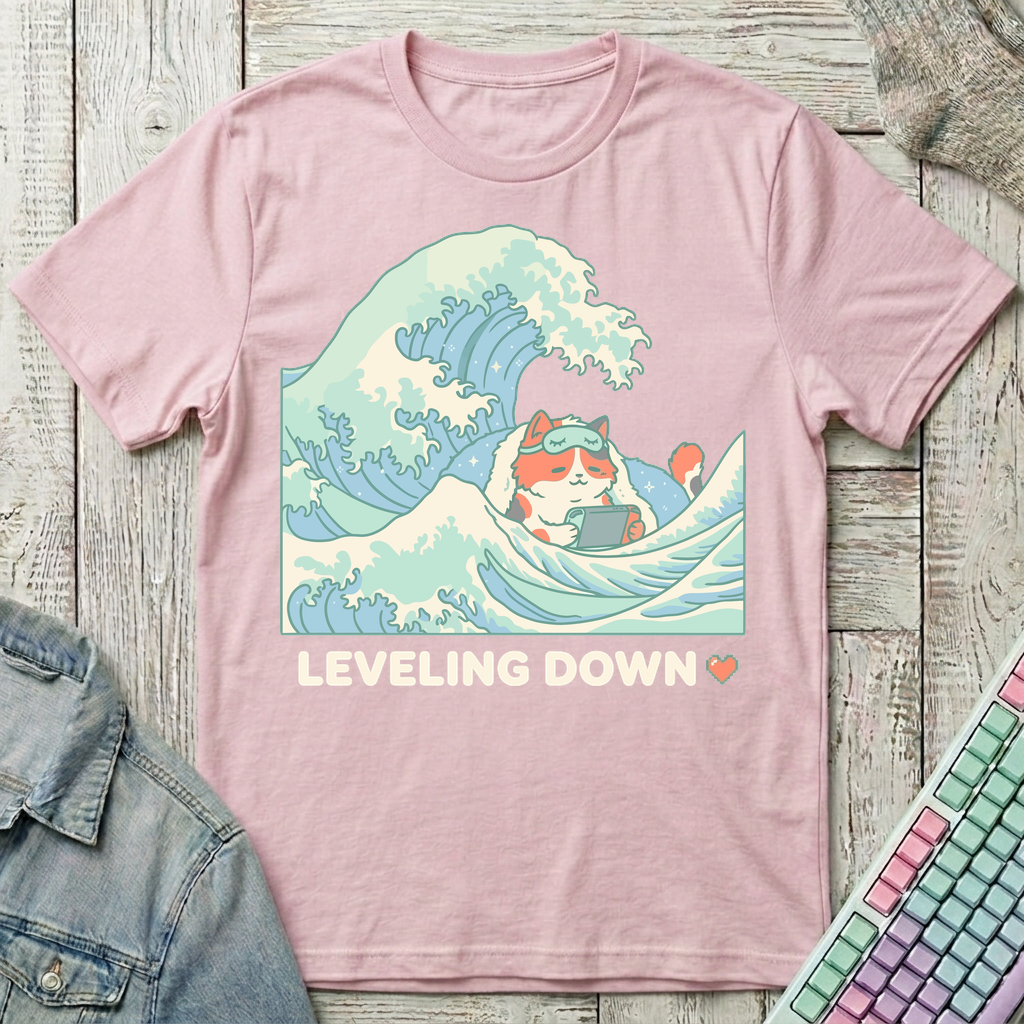 Leveling Down T-Shirt - Leveling Down_light_pink