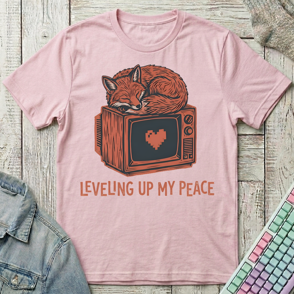 Leveling Up My Peace T-Shirt - Leveling Up My Peace_light_pink