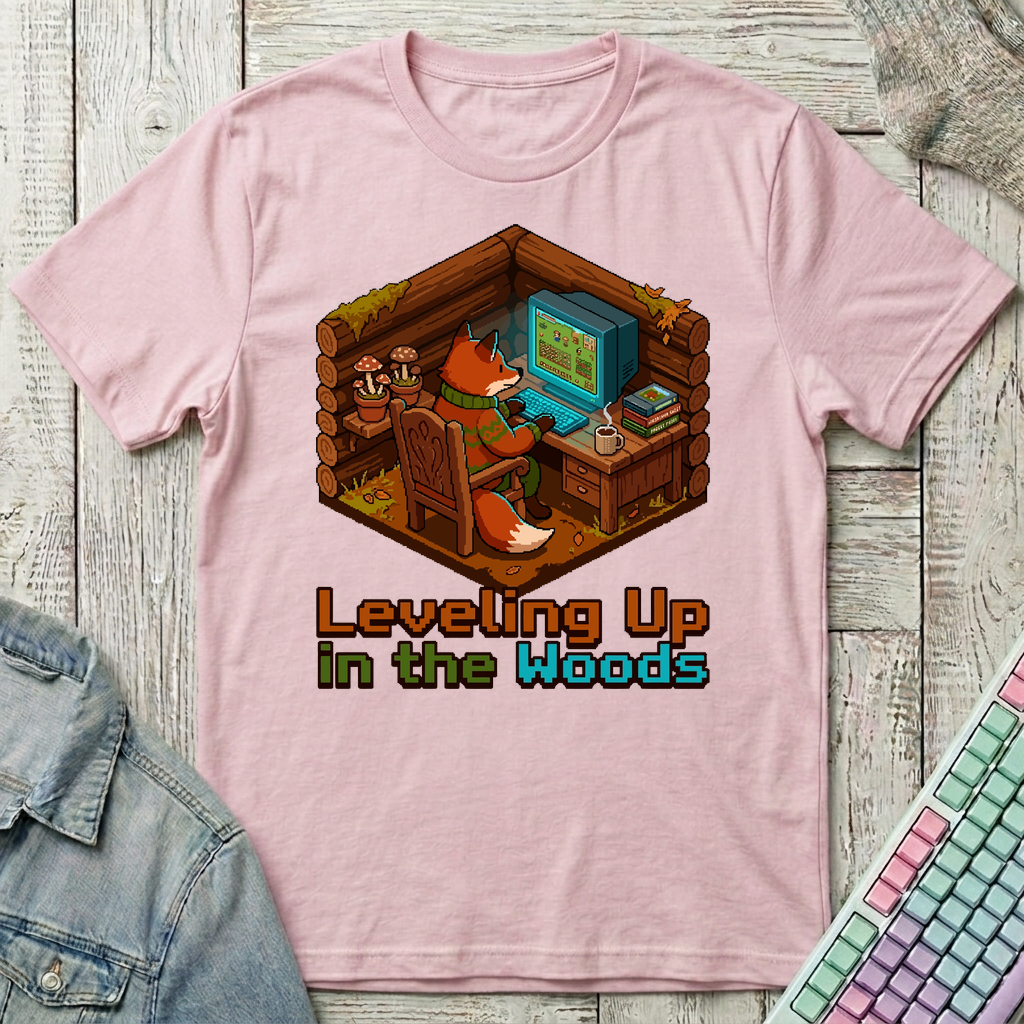 Leveling Up Off-Grid T-Shirt - Leveling Up Off-Grid_light_pink