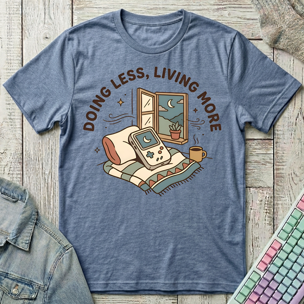 Living More T-Shirt - Living More_heather_indigo