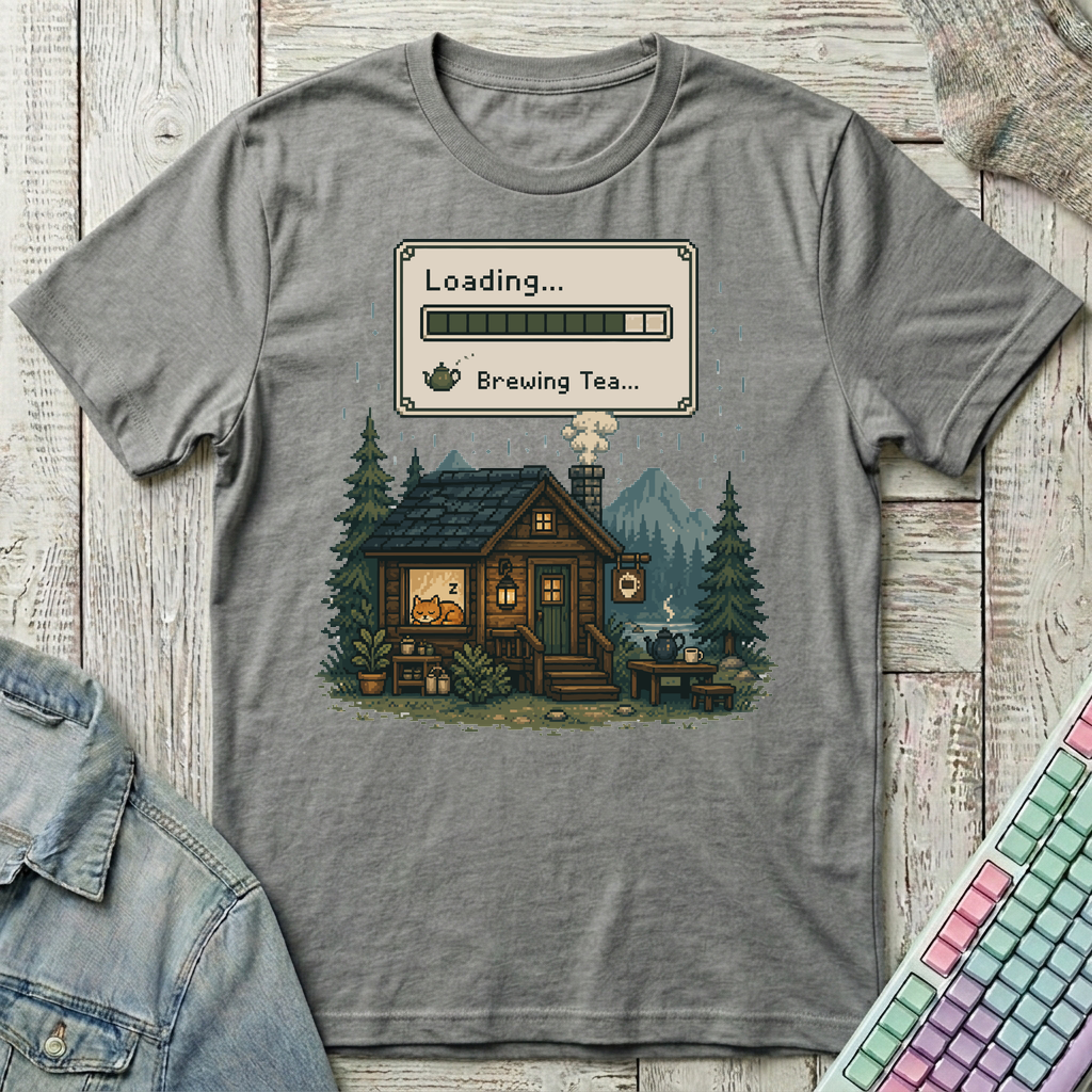 Loading – Brewing Tea T-Shirt - Loading – Brewing Tea_graphite_heather