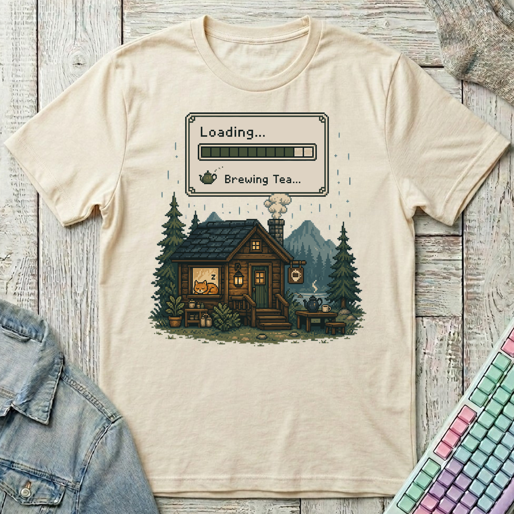 Loading – Brewing Tea T-Shirt - Loading – Brewing Tea_natural
