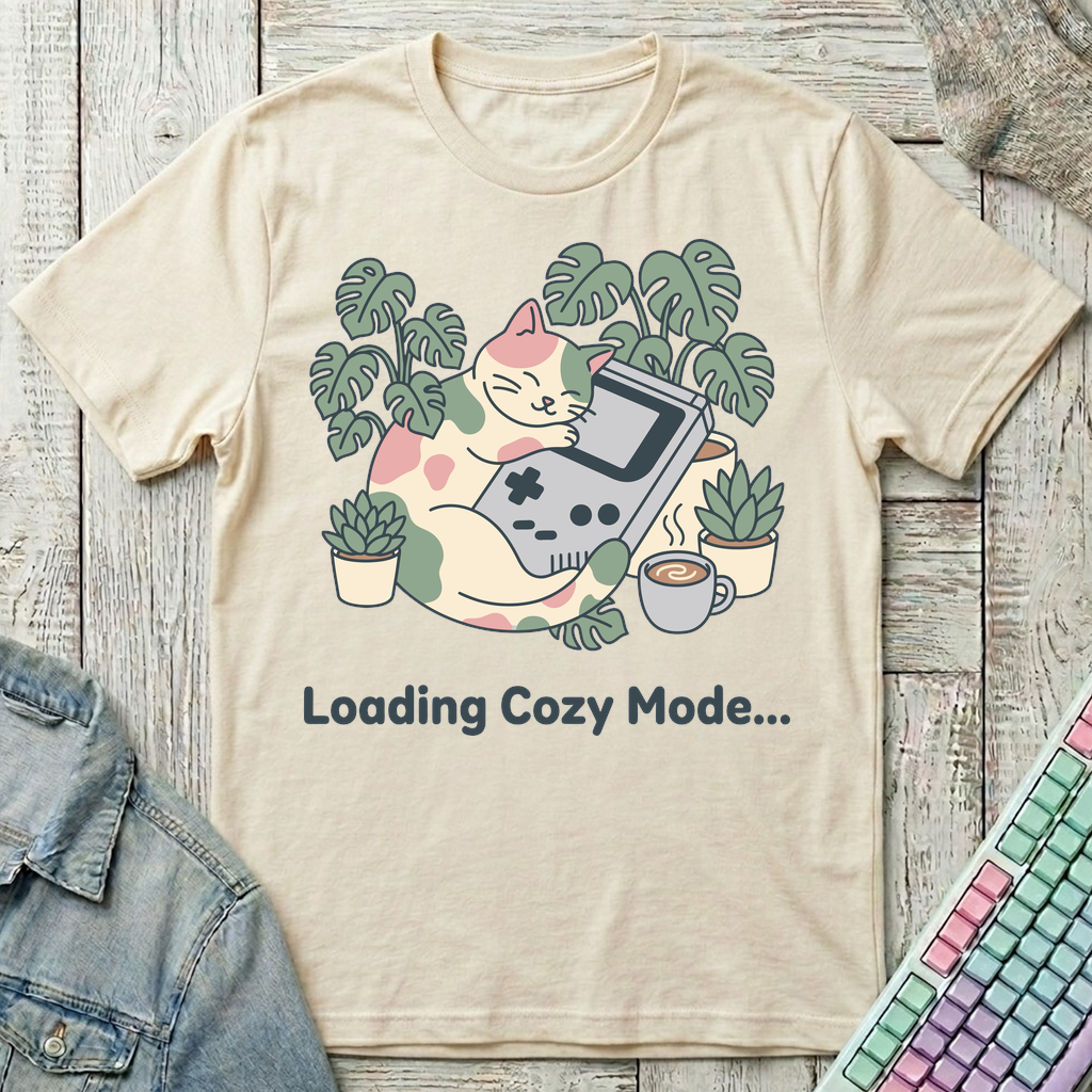 Loading Cozy Mode T-Shirt - Loading Cozy Mode_natural