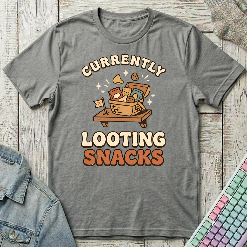 Looting Snacks T-Shirt - Looting Snacks_graphite_heather