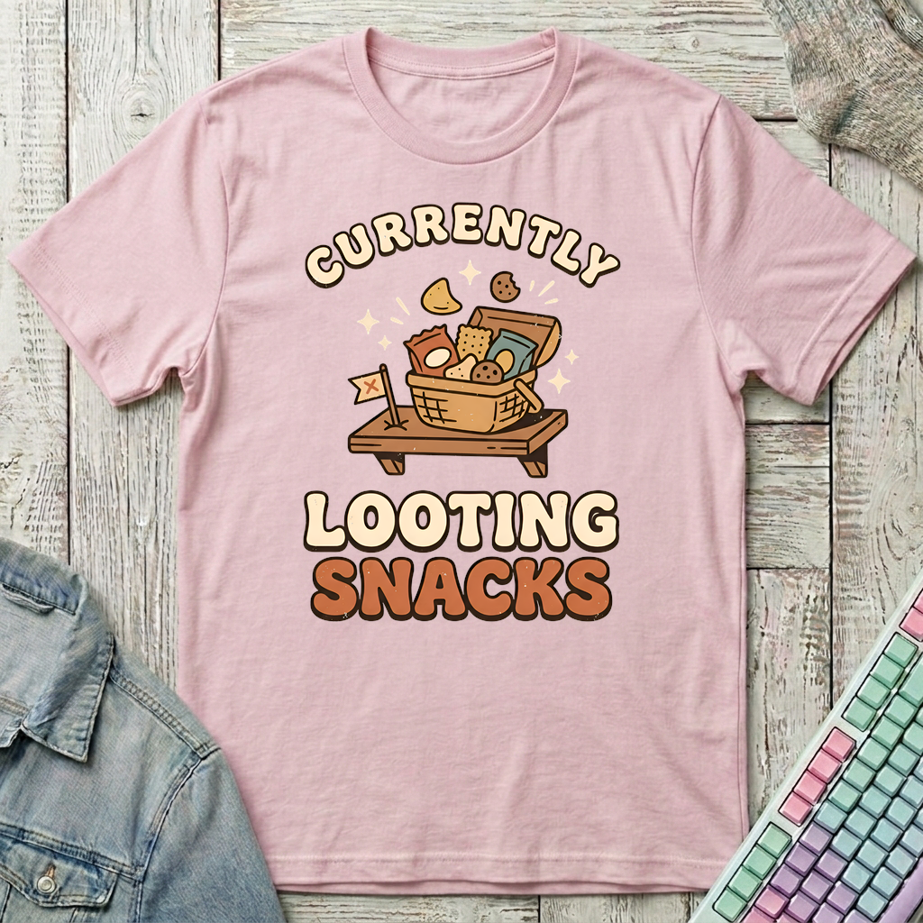Looting Snacks T-Shirt - Looting Snacks_light_pink