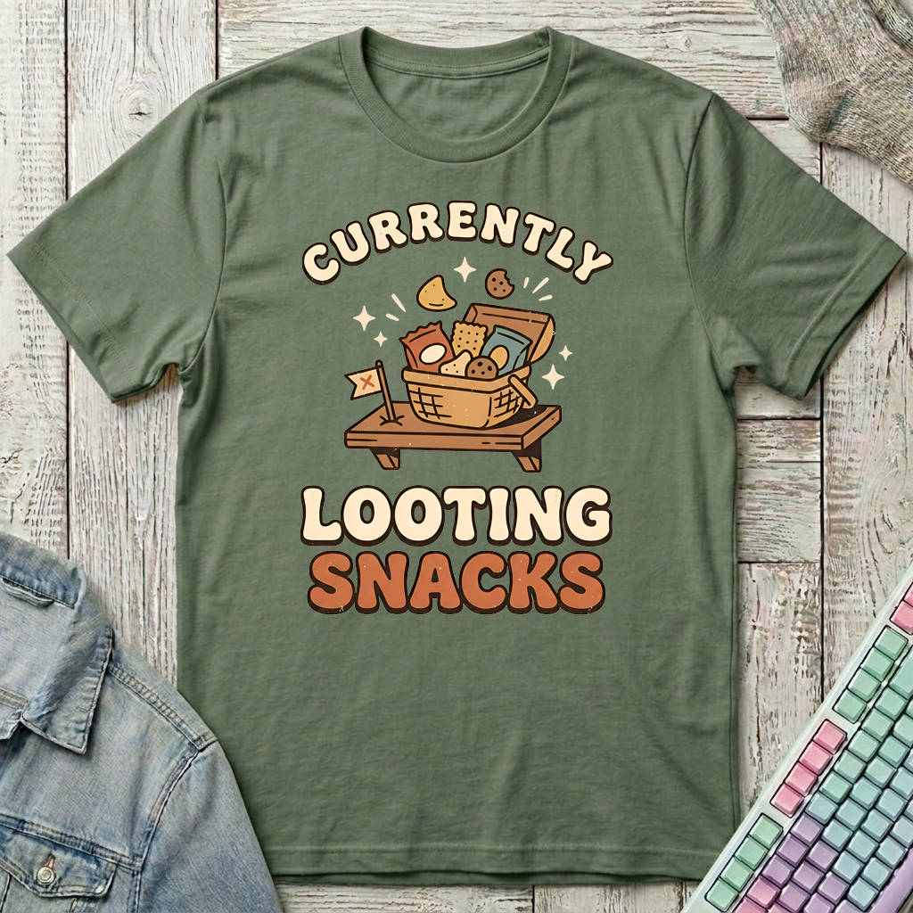 Looting Snacks T-Shirt - Looting Snacks_military_green