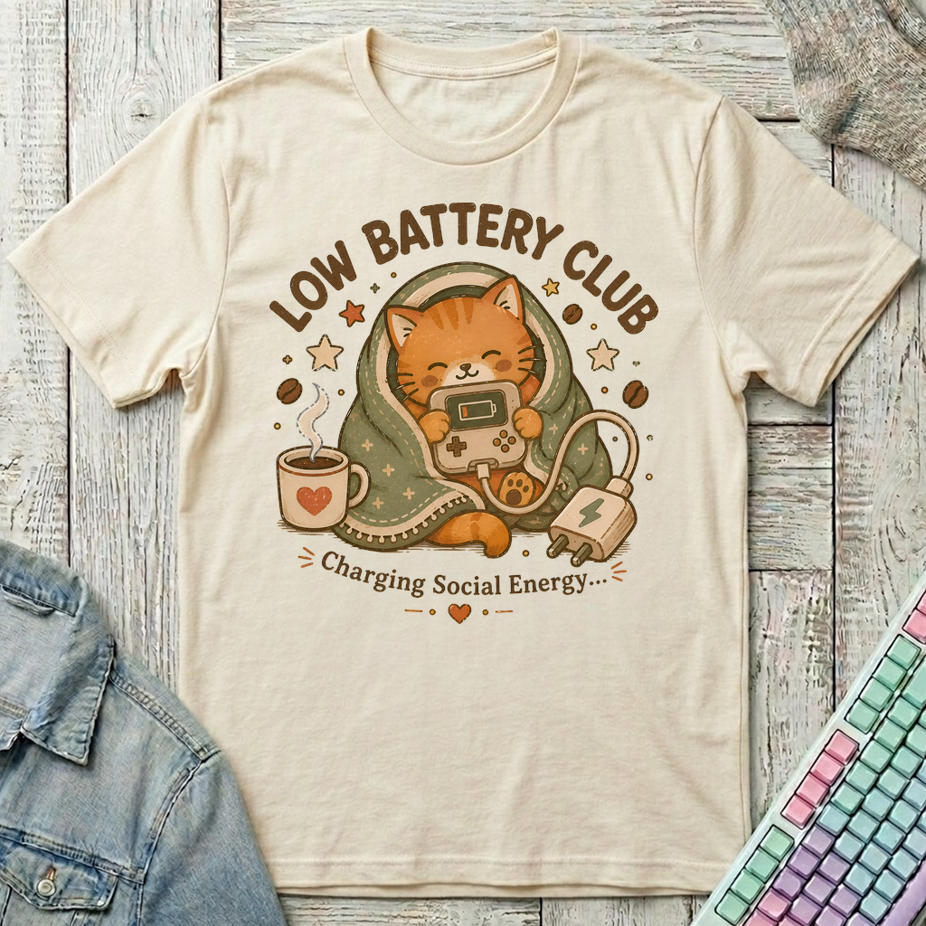 Low Battery Club T-Shirt - Low Battery Club_natural
