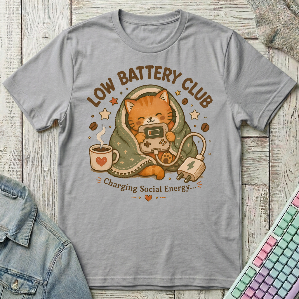 Low Battery Club T-Shirt - Low Battery Club_sport_grey