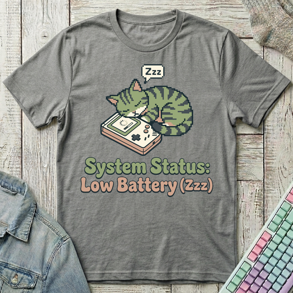 Low Battery Nap T-Shirt - Low Battery Nap_graphite_heather