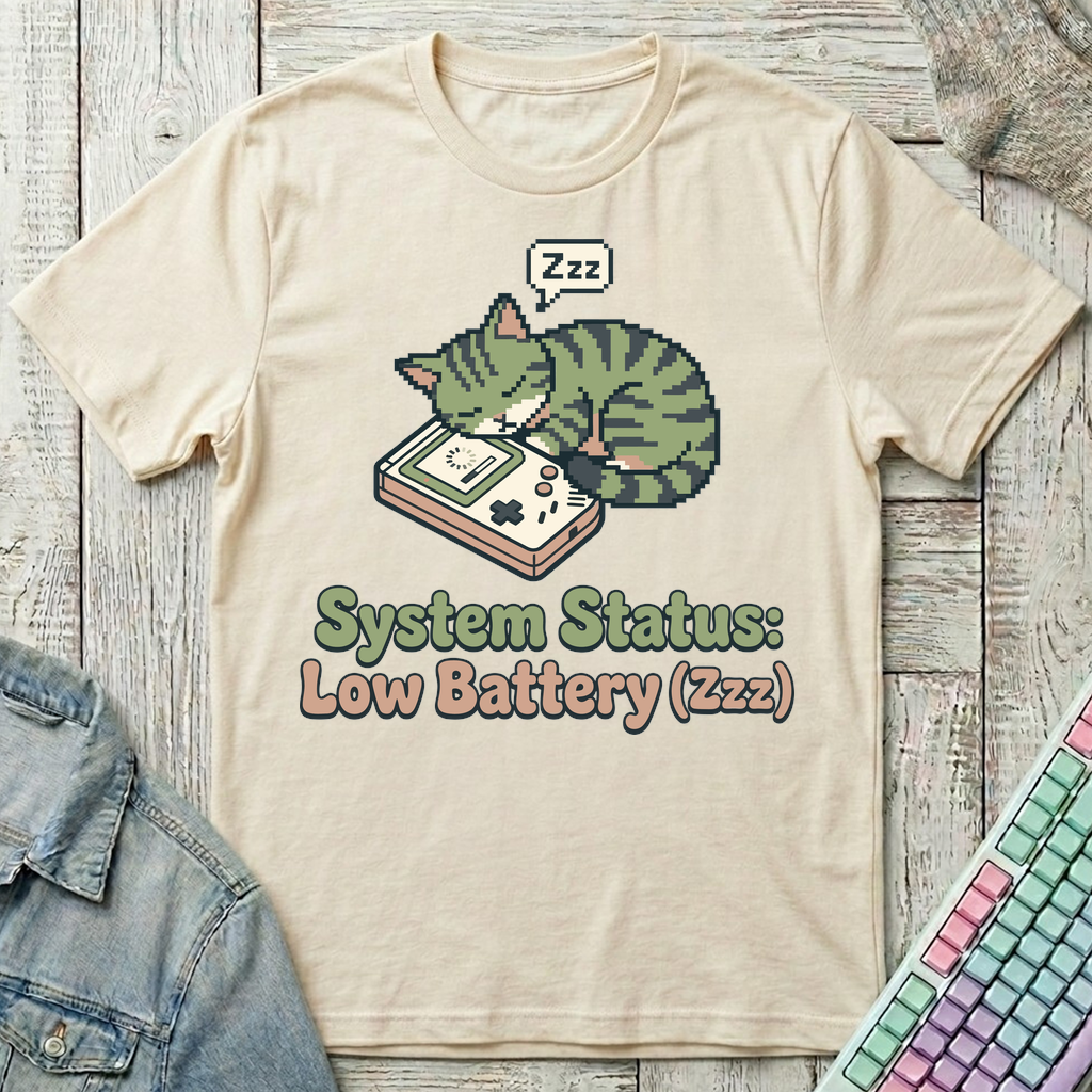 Low Battery Nap T-Shirt - Low Battery Nap_natural