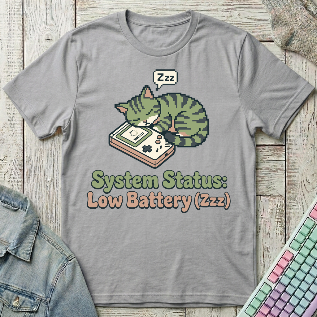 Low Battery Nap T-Shirt - Low Battery Nap_sport_grey