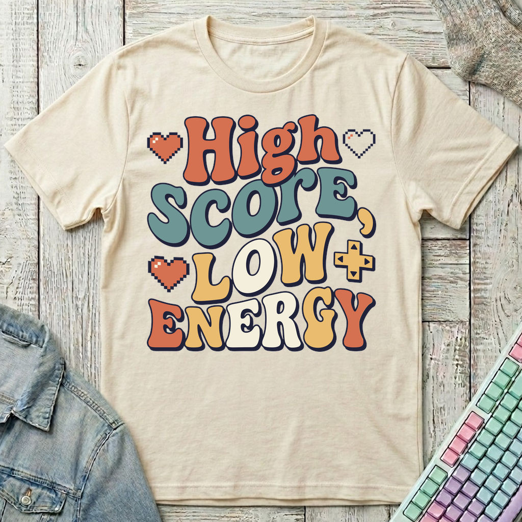 Low Energy Gamer T-Shirt - Low Energy Gamer_natural