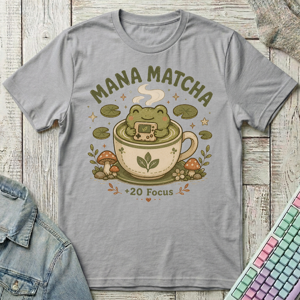 Mana Matcha – +20 Focus T-Shirt - Mana Matcha – +20 Focus_sport_grey