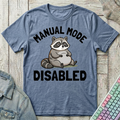 Manual Mode Disabled T-Shirt - Manual Mode Disabled_heather_indigo
