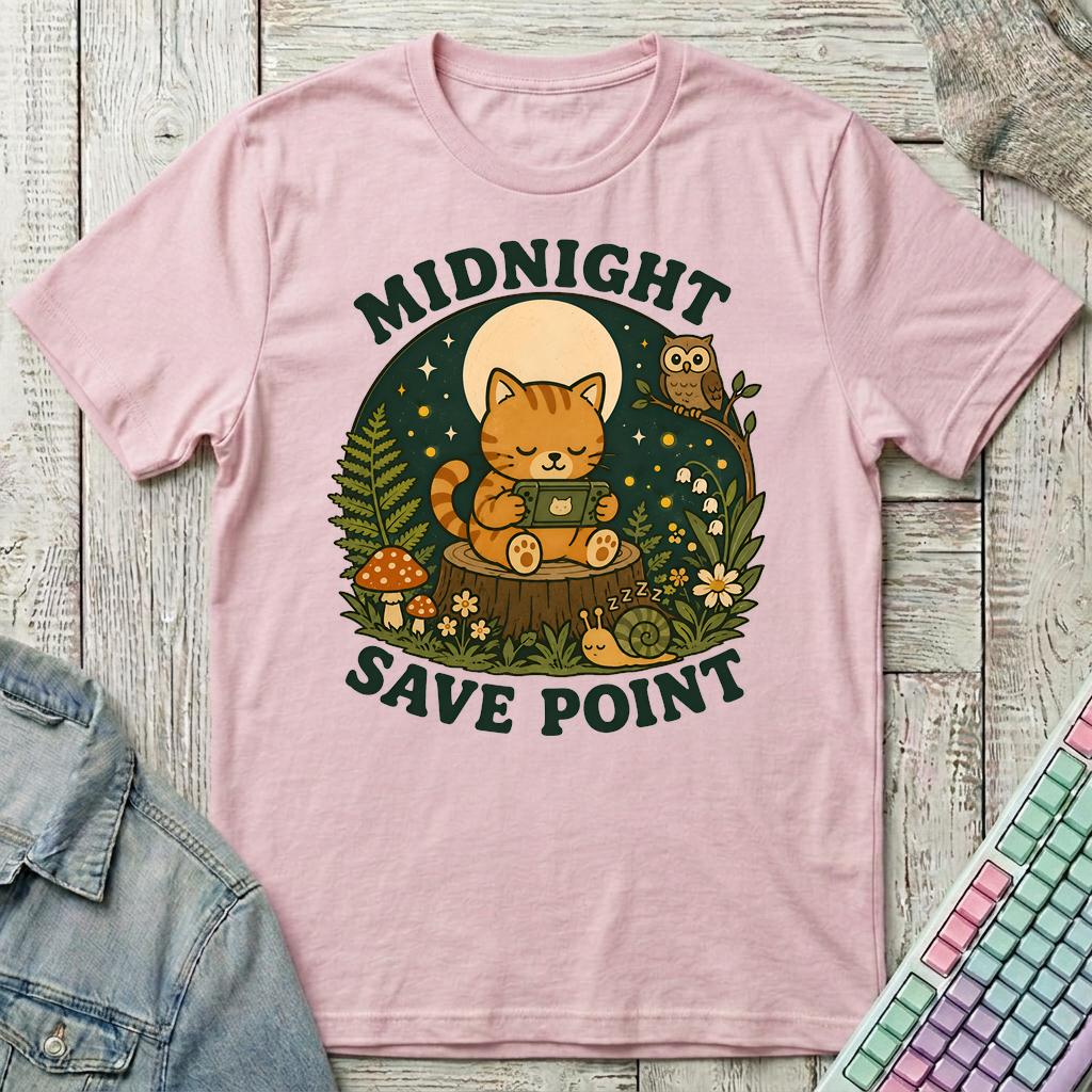 Midnight Save Point T-Shirt - Midnight Save Point_light_pink