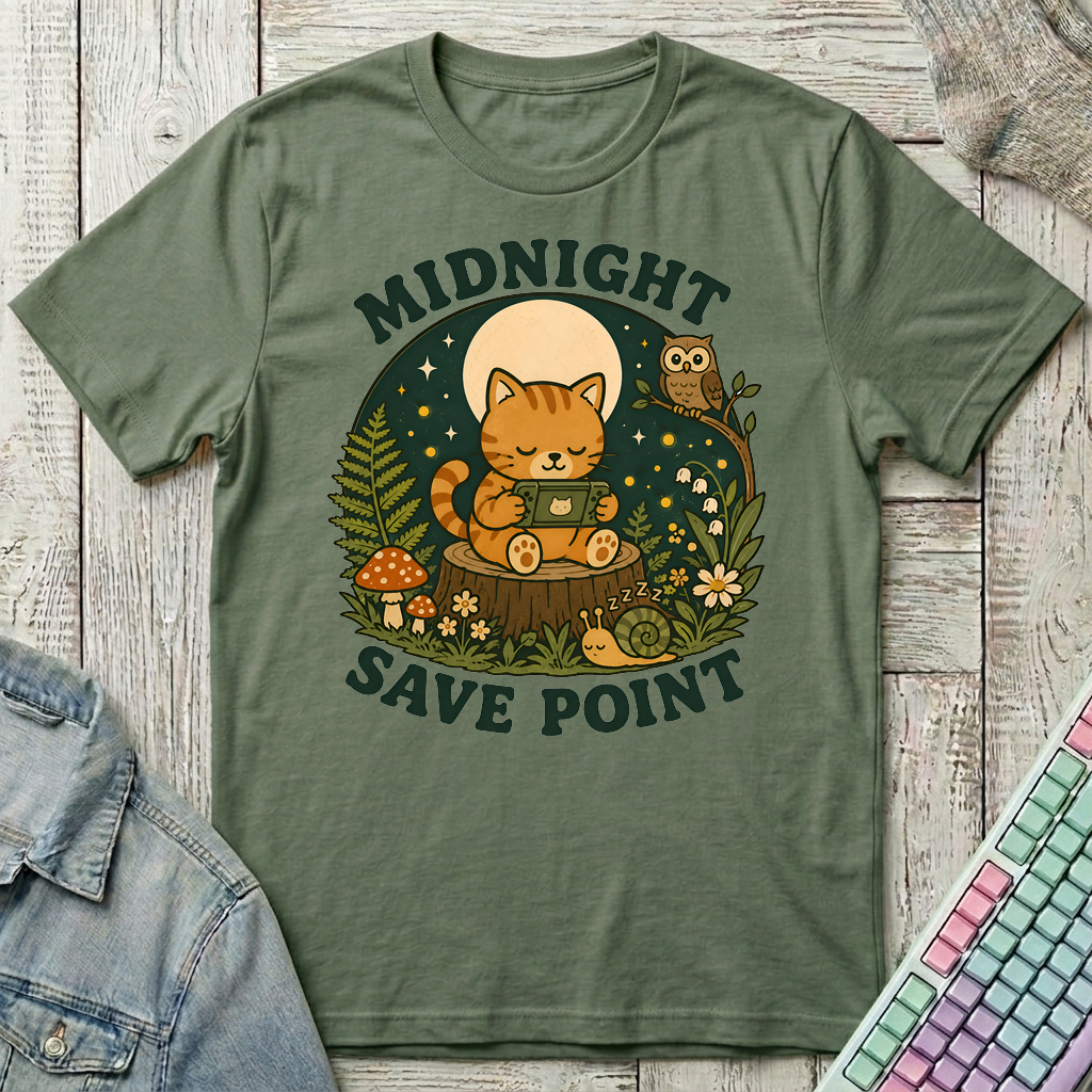 Midnight Save Point T-Shirt - Midnight Save Point_military_green