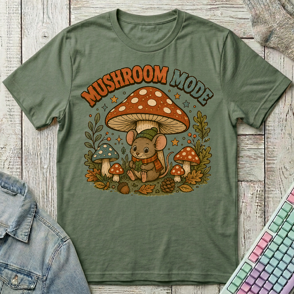 Mushroom Hideaway T-Shirt - Mushroom Hideaway_military_green