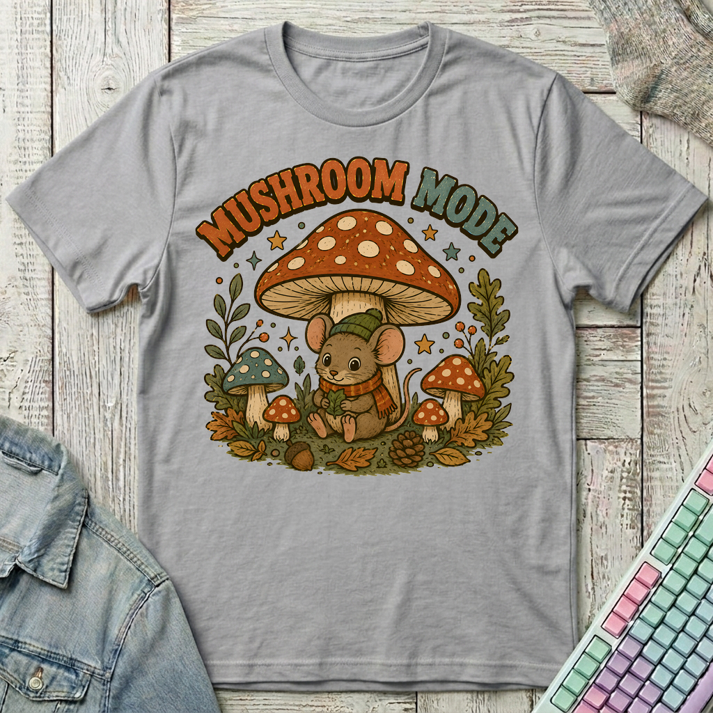 Mushroom Hideaway T-Shirt - Mushroom Hideaway_sport_grey
