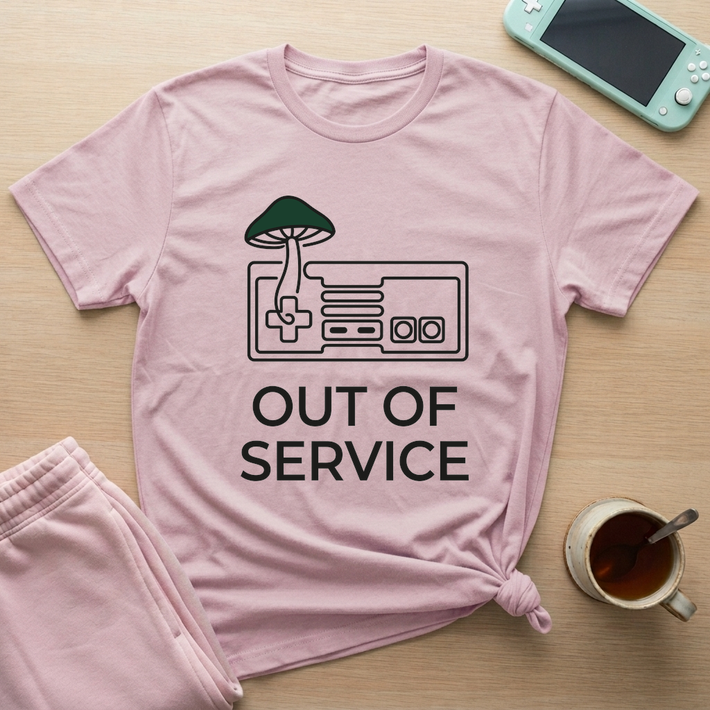 Mushroom Mode T-Shirt - Mushroom Mode_light_pink