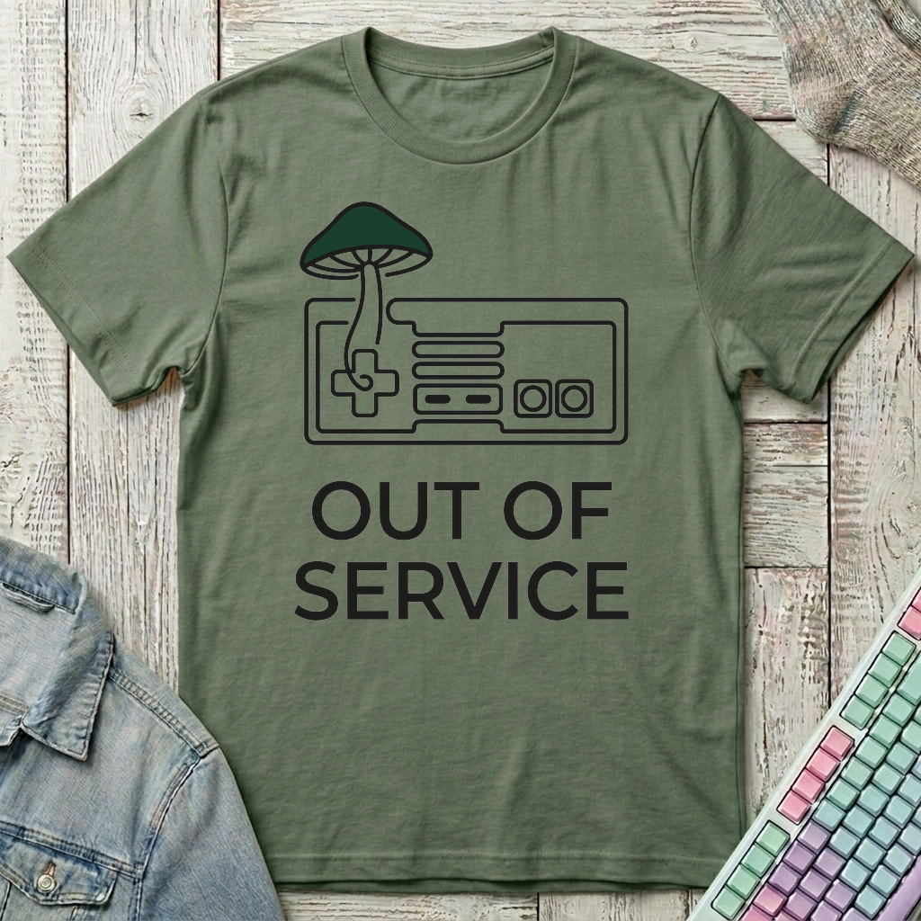 Mushroom Mode T-Shirt - Mushroom Mode_military_green