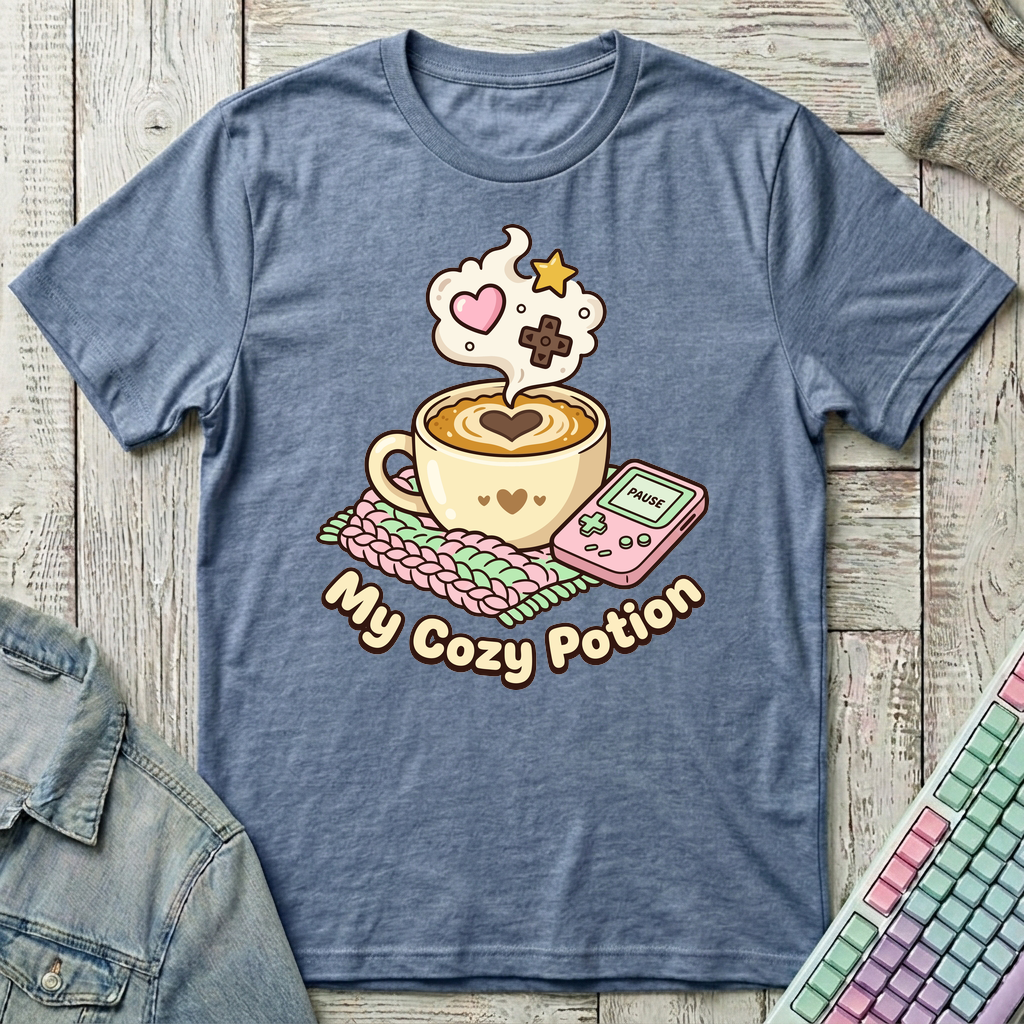 My Cozy Potion T-Shirt - My Cozy Potion_heather_indigo
