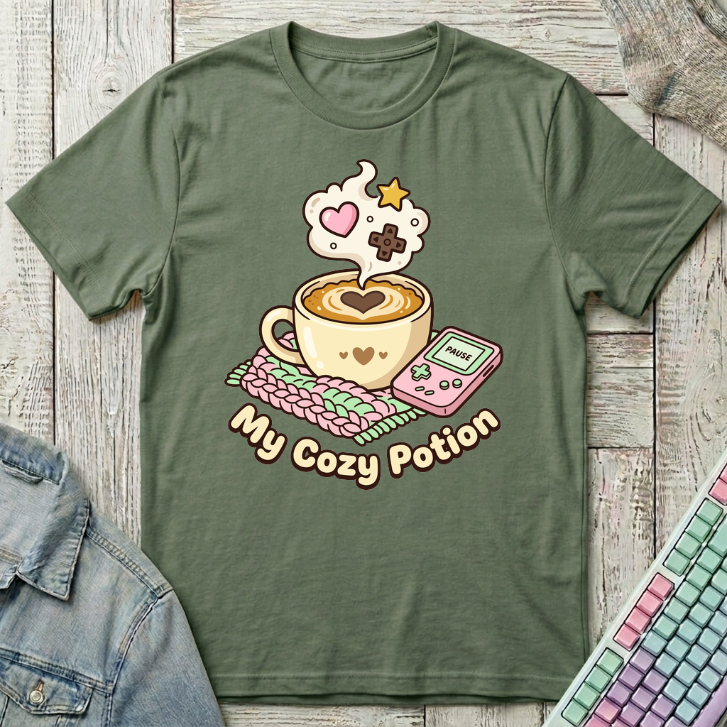 My Cozy Potion T-Shirt - My Cozy Potion_military_green