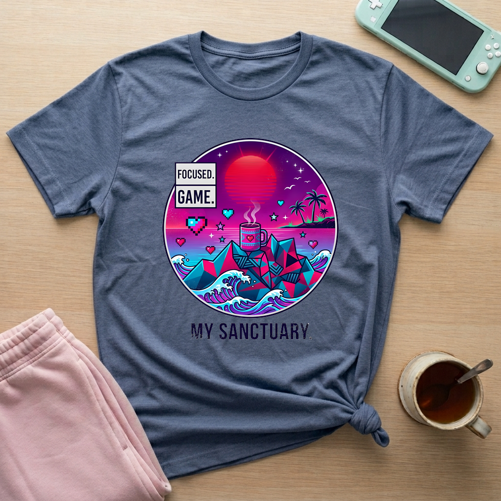 My Gaming Sanctuary T-Shirt - My Gaming Sanctuary_heather_indigo
