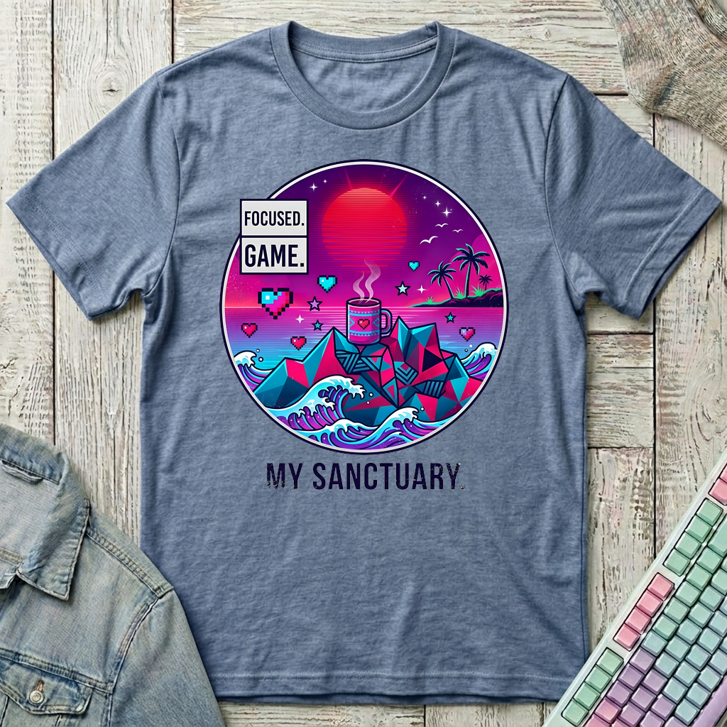 My Gaming Sanctuary T-Shirt - My Gaming Sanctuary_heather_indigo